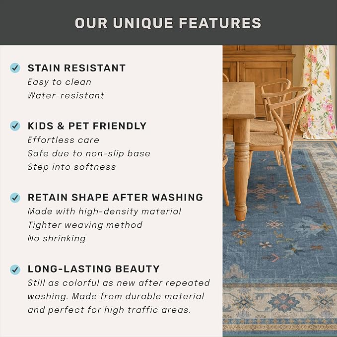 Boho 8x10 Large Area Rugs for Living Room - Image 7