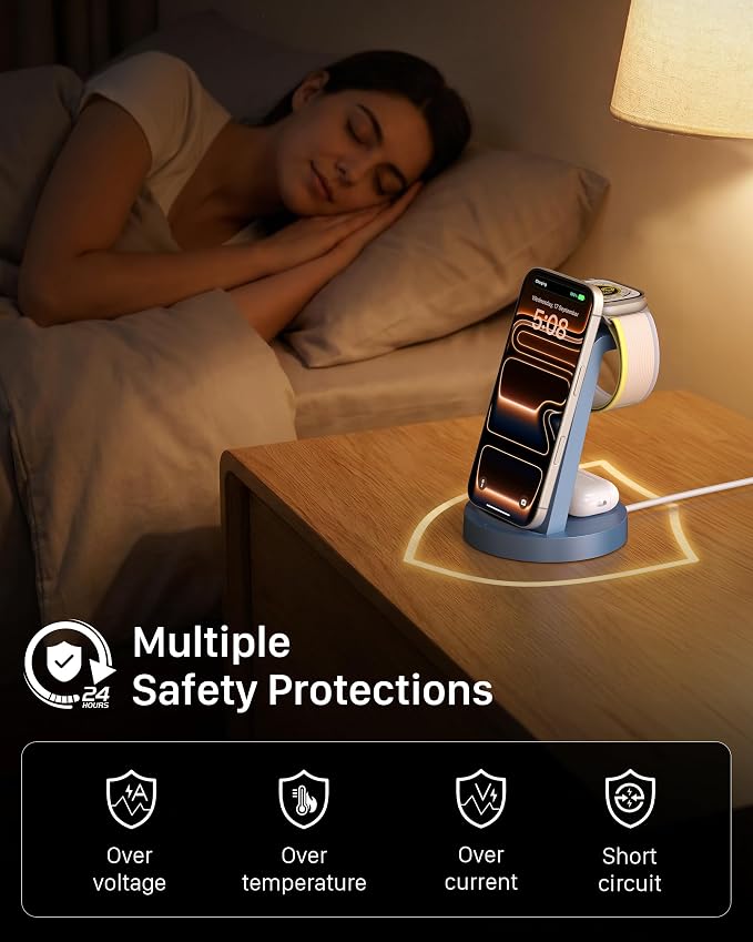 Anlzm 3 in 1 Charging Station for iPhone, Wireless Charger for iPhone 17 16e 16 - Image 7