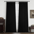 Memory Trained Pinch Pleated Black Out Curtains & Drapes 96 Inches Long 2 Panels by PleatedDrapes