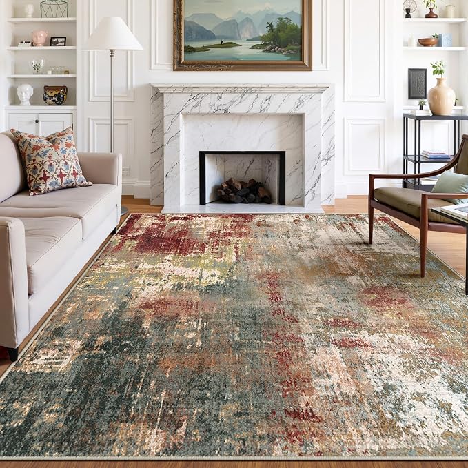 RELEANY Washable 5'x7' Abstract Area Rug - Image 4