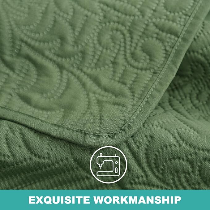 Hansleep Olive Green Quilt King Size - Image 6