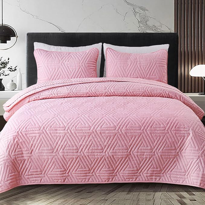 Whale Flotilla Soft Geometric King Quilt Set - Image 9