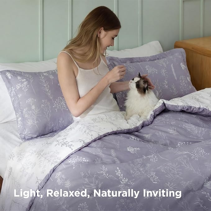 Bedsure Lavender Twin/Twin XL Comforter Set - Image 4