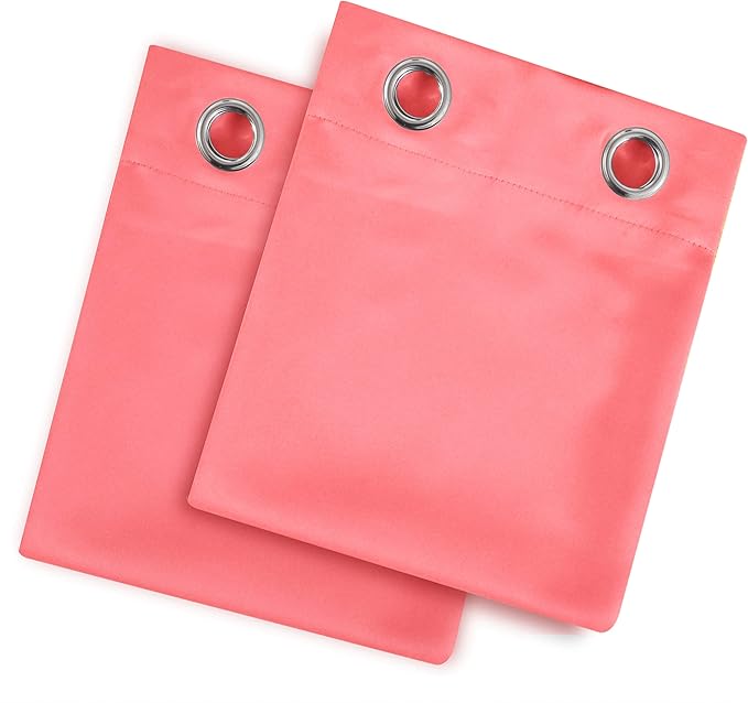 Blackout Curtains 38 x 84 inch/Coral Curtains Set of 2 Panels/Thermal Insulated - Image 9