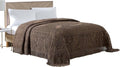 Beatrice Home Fashions Medallion Twin Cotton Chenille Bedspread, Chocolate | by BeatriceHomeFashions