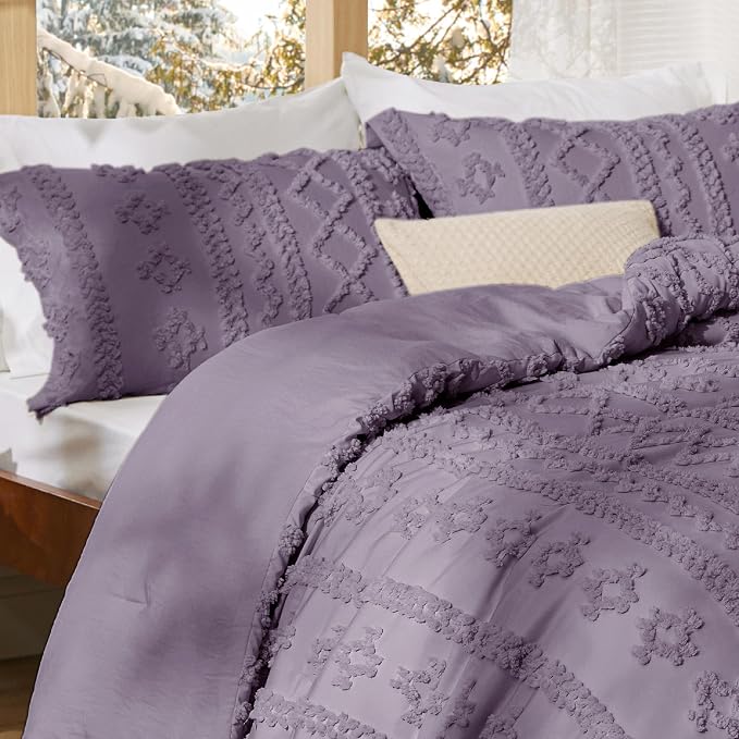 Bedsure Tufted Boho Comforter Set King Size - Image 6