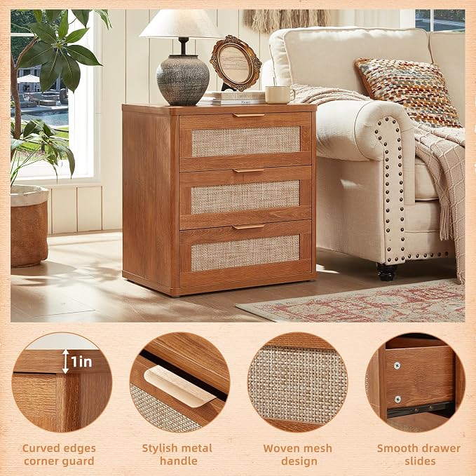 LEYAOYAO Rattan 23" Nightstands - Image 6
