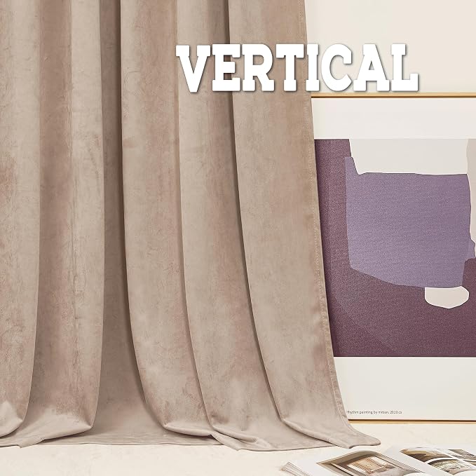 RYB HOME Velvet Closet Curtains 84 inches, Room Darkening Thermal Insulated - Image 6
