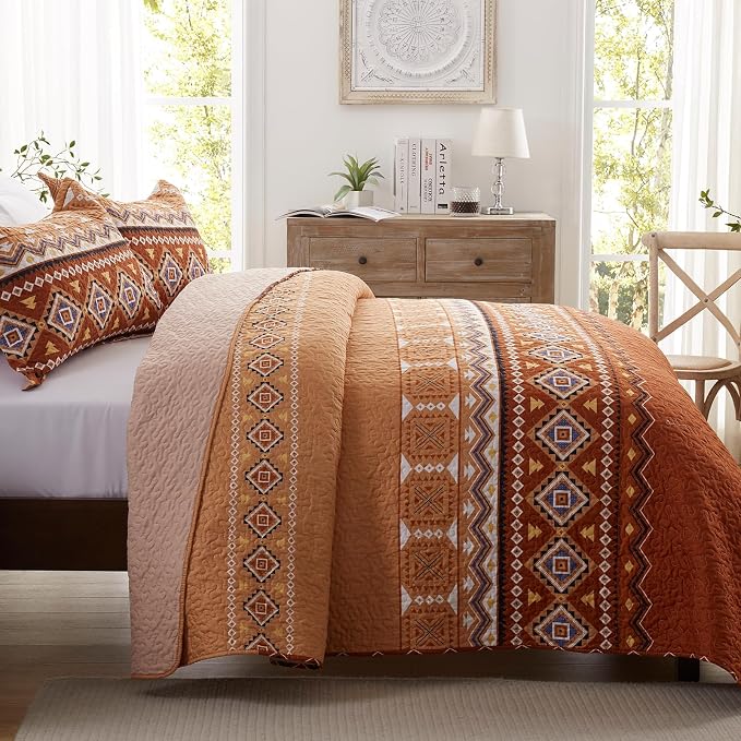 Quilt Set Full/Queen Size 3 Piece Bedspread Coverlet Lightweight Comforter - Image 3