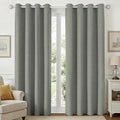 Joydeco Dark Grey Black Out Curtains 72 Inch Long 2 Panels Set, Curtains 100% by JOYDECO