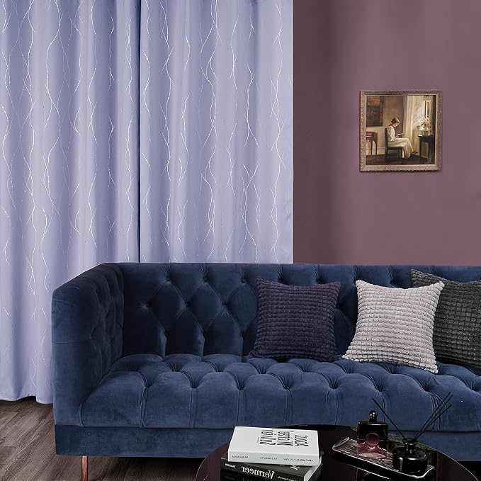Deconovo Living Room Curtains 84 Inches Long, Thermal Insulated, Room Darkening - Image 3
