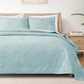 Exclusivo Mezcla Full Queen Quilt Set, Aqua Blue | Lightweight Soft Bedspreads by ExclusivoMezcla