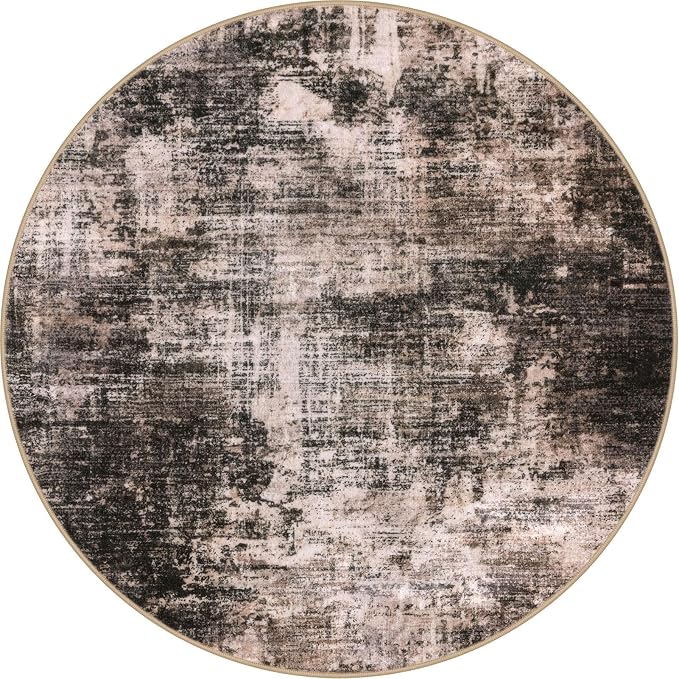 Round Area Rug 5 Ft Circle Entryway Rugs Round Washable Door Mat Indoor Entrance - Image 9