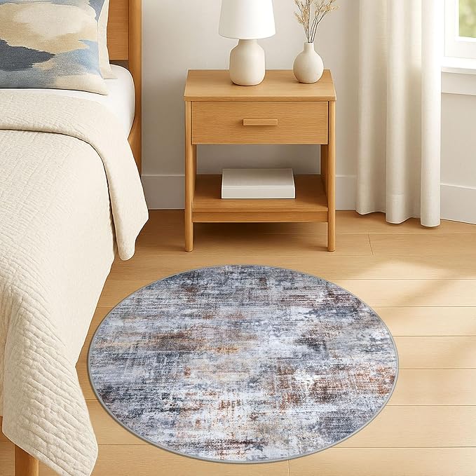 Round Area Rug 3 Ft Circle Entryway Rugs Round Washable Door Mat Indoor Entrance - Image 8