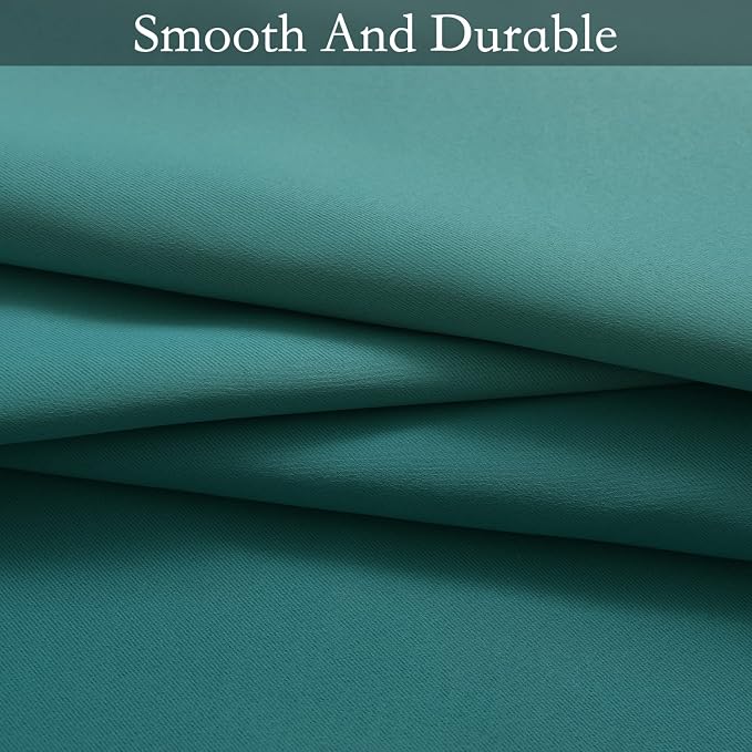 SimpleHome Teal to Grey White Ombre Room Darkening Curtains 63 Inch | Curtains - Image 6