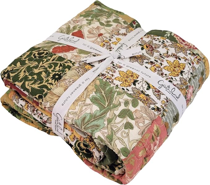 Greenland Home Antique Chic Quilted Patchwork Throw - Image 6