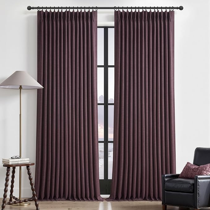 Purple Extra Long Pinch Pleated 108 Inch Curtains by PleatedDrapes