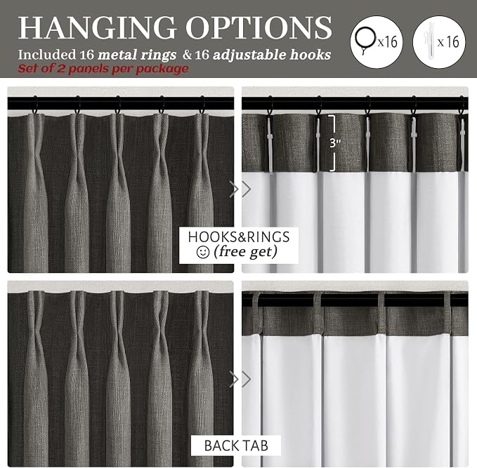 Memory Trained Pinch Pleated 96 Inch Viral Curtains - Image 8