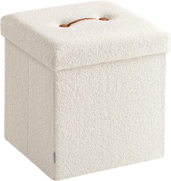SONGMICS Small Folding Storage Ottoman, Foot Rest Stool, Ottoman by Unknown