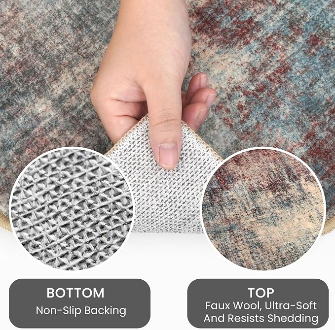 Abstract Area Rugs 8x10 Ft Washable Large Rugs - Image 4
