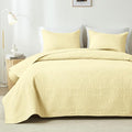 akkialla 118"x106" Butter Yellow California King Quilt Set, Oversized by akkialla