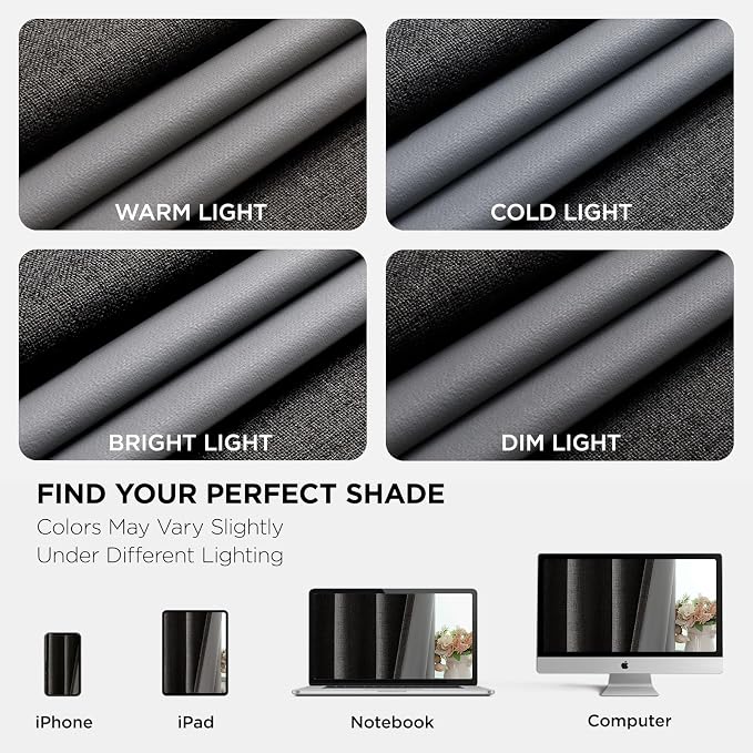 Joydeco Blackout Curtains 90 Inches Long 2 Panels Burg, Room Darkening Curtains - Image 9