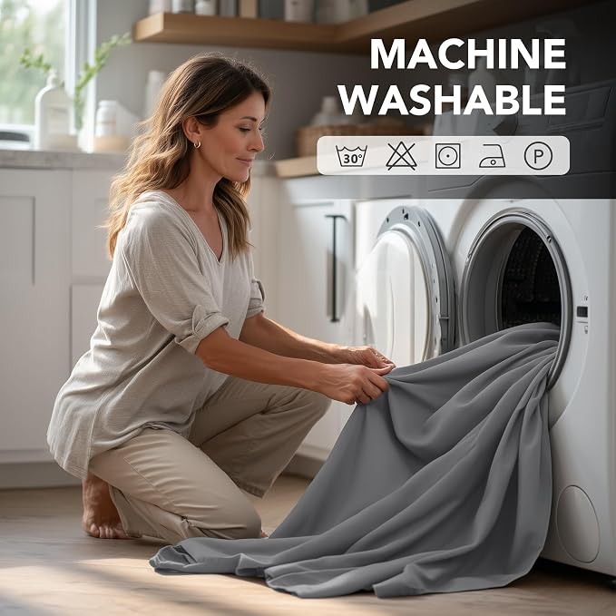 Deconovo Blackout Curtains for Bedroom and Living Room 72 Inches Long | Black - Image 9