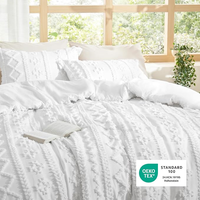 Bedsure Tufted Boho Comforter Set King Size - Image 6