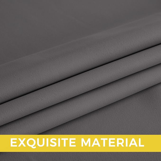 NICETOWN Grey Light Blocking Curtains 84 Inches Long 2 Panels - Image 6