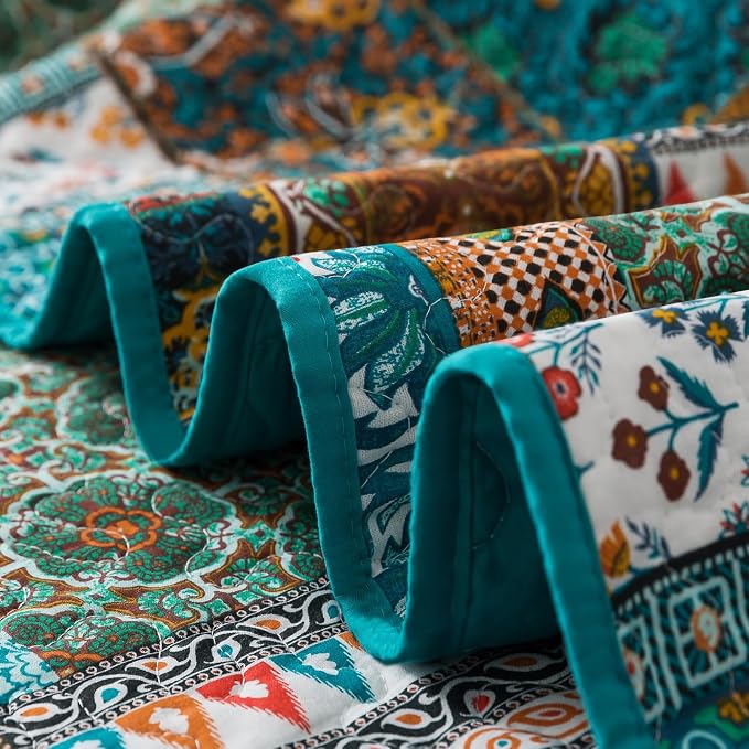 BEDIFANY Queen Size Quilt Set, 100% Cotton Cover Bedspread Queen Coverlet | - Image 4