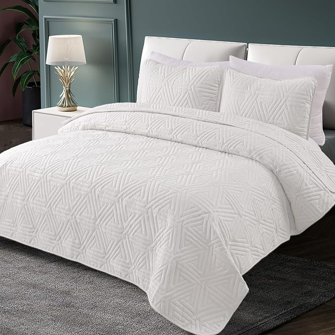 Whale Flotilla Soft Geometric Cal King Quilt Set - Image 2