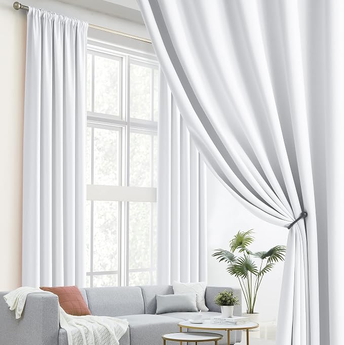 Extra Long Curtains 132 Inch Length, 52 x 132 Inch, 2 Panels | Vertical 11 ft - Image 2