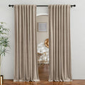 RYB HOME Camel Beige Velvet Room Divider, Soft Durable Drapes Room Darkening by RYBHOME