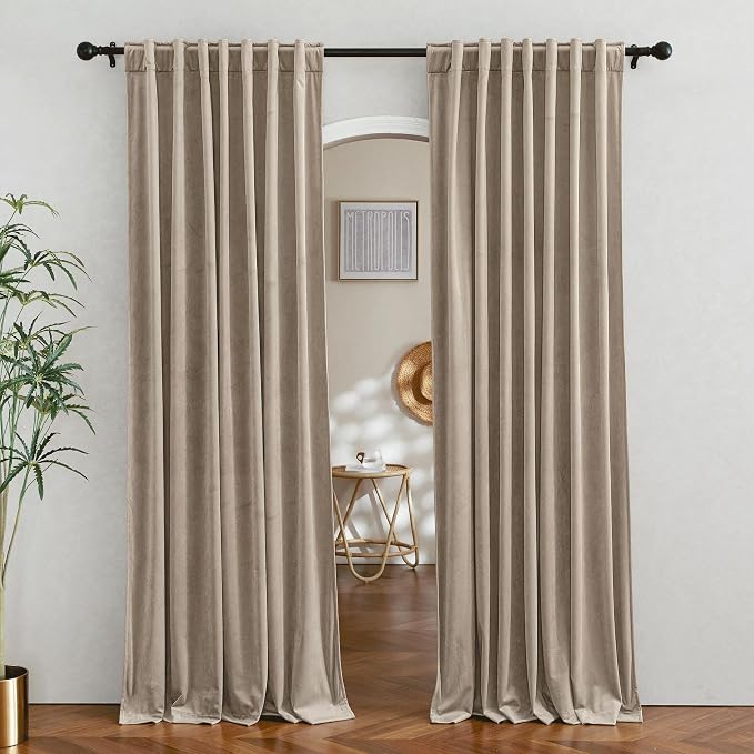 RYB HOME Velvet Curtains 96 inches Long by RYBHOME