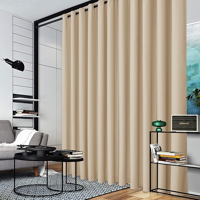 RYB HOME Extra Wide Curtain for Room Divider Blackout Privacy Partitions | - Image 3