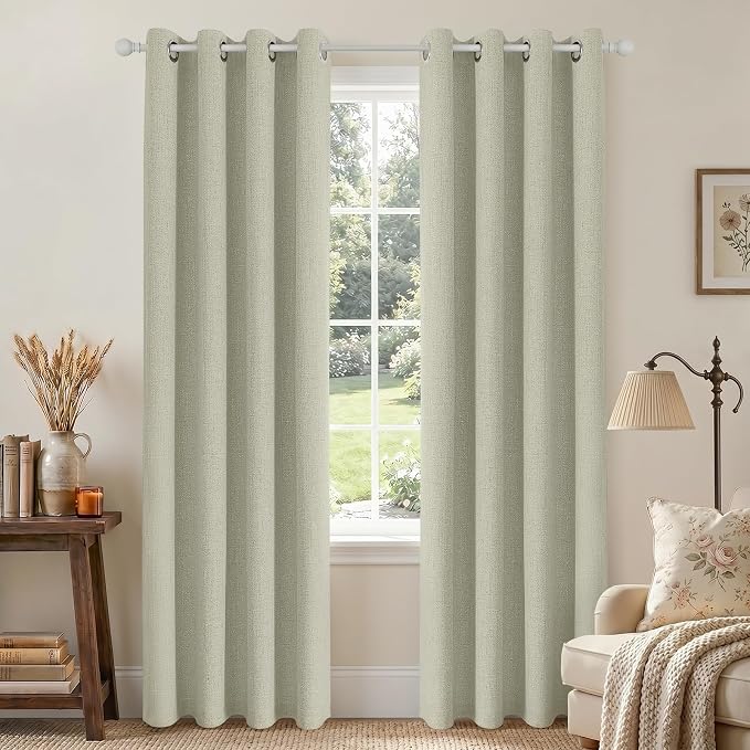 Joydeco Blackout Curtains 72 Inches Long 2 Panels Burg, Room Darkening Curtains by JOYDECO