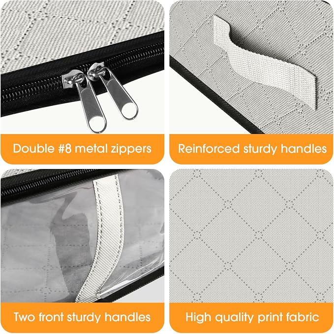 StorageRight Under Bed Storage Bags, 2 Pack, Comforters, Blankets and Seasonal - Image 3