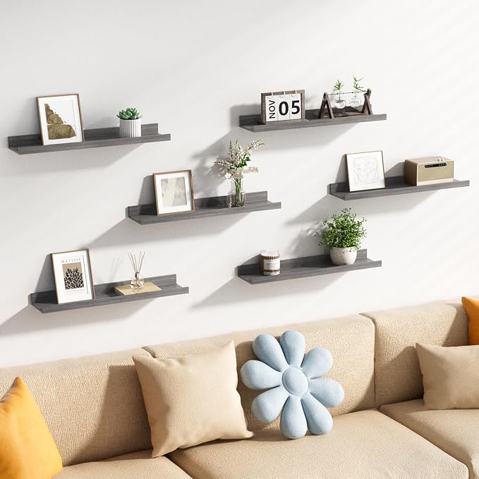 upsimples Floating Shelves for Wall Decor and Storage, Nursery Room, Coffee Bar - Image 5