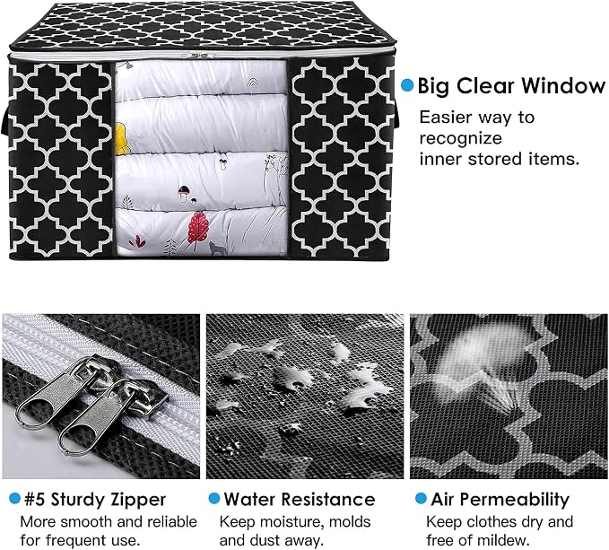 Storage Bags 100L 6Pack Clothes Organization and Storage Containers | Large - Image 3