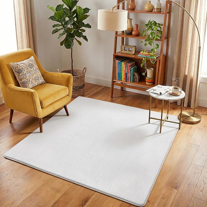 4x4 Square Area Rugs for Bedroom Living Room, Modern Non Slip Minimalist Carpet by AmeareaDirect