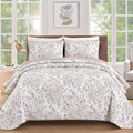 WONGS BEDDING Botanical Twin Bedding Quilt Set, Polyester Coverlet, Breathable by WONGSBEDDING