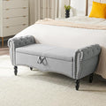 51.75" Storage Ottoman Bench for Living Room, Modern Bedroom Benches by FurnilivingFurnitureforHome