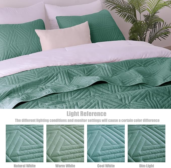 Whale Flotilla Soft Geometric Cal King Quilt - Image 7