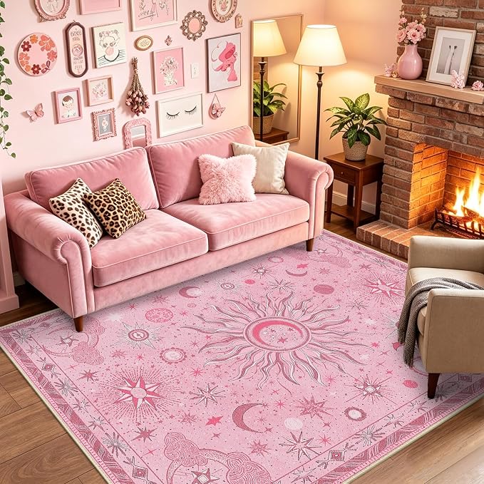 Vacuum-Friendly, 5x7 Washable Area Rug by meejou