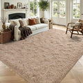 4x6 Beige Fluffy Soft Area Rug Non-Slip by ModernHomeDecor