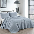 Chezmoi Collection Kingston Queen Size Bedspread Set, 3-Piece Cool Gray by ChezmoiCollection