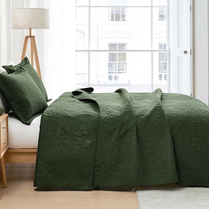 Hansleep Olive Green Quilt King Size - Image 9