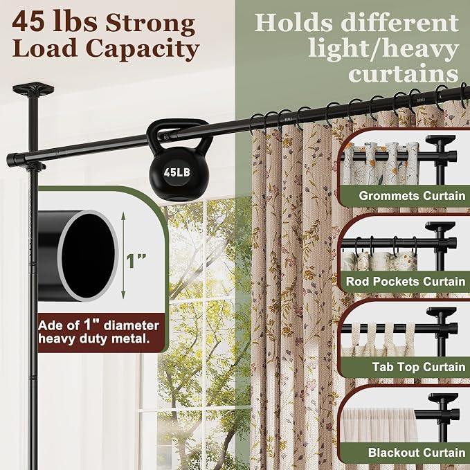 Goovilla Room Divider for Room Separation, 4-10ft 28-70inch, Adjustable - Image 4