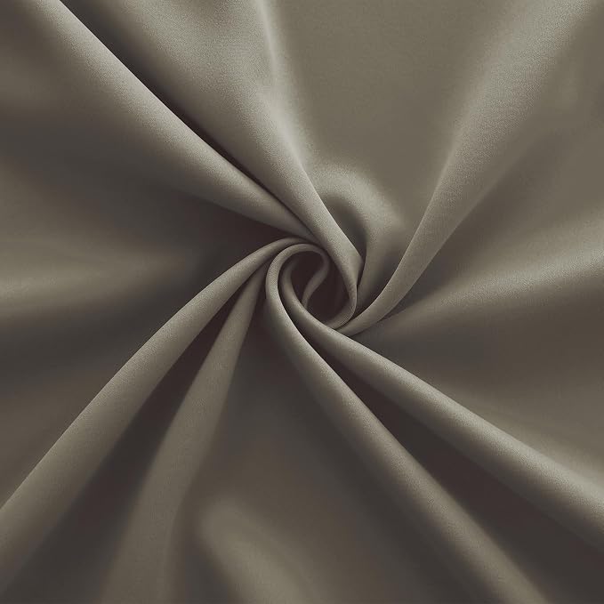 KOUFALL Black Out Curtains 54 Inch Long, Short Taupe Blackout Curtains - Image 6