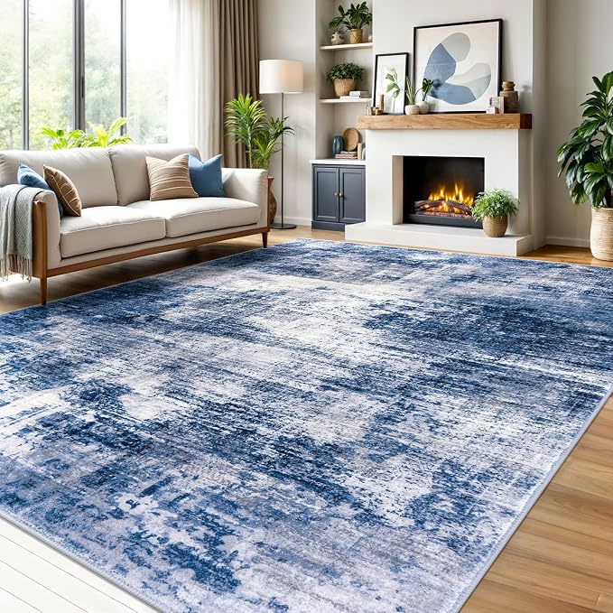 Abstract Area Rugs 9x12 Ft Washable Large Rugs by iOhouze
